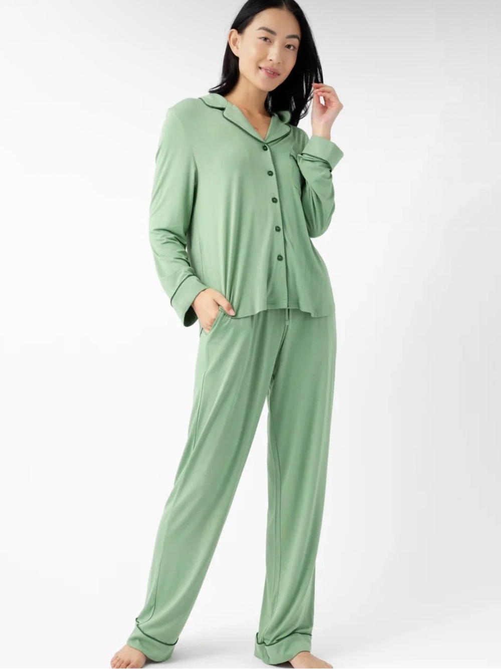 Cozy Earth Bamboo Stretch-Knit Pajama Set